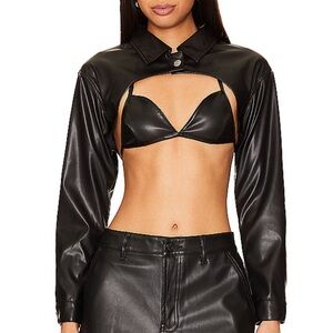 Superdown demi cropped jacket set (M)
